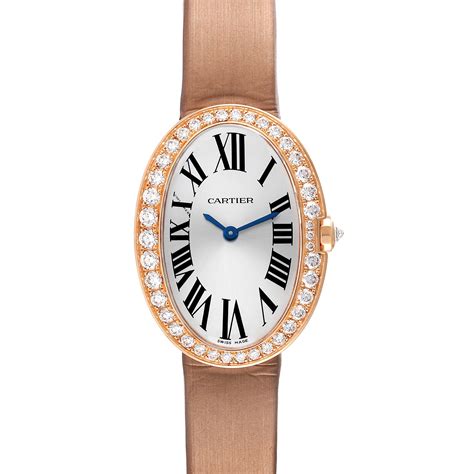 Cartier baignoire rose gold watch